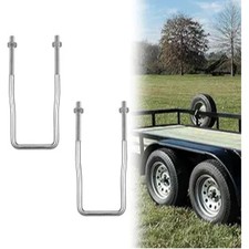 Spare Tire Carrier Holder Bracket for Trailer Side Mount 2 Pieces - U-Bolt