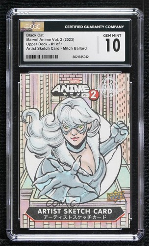 2023 Upper Deck Marvel Anime Vol 2 Mitch Ballard CGC 10 Gem Mint Auto Sketch p1l