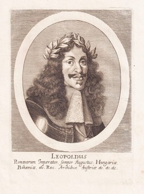 Leopold I Kaiser HRR Holy Roman emperor Empire Portrait Kupferstich 1690