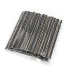100Pcs Straight 40P Single Row Female 2.54mm Round Gold Plated Pin Header