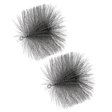 7" Wire Chimney Cleaning Brush, 2 Pcs Steel Round Brush with 1/4 NPT Fitting