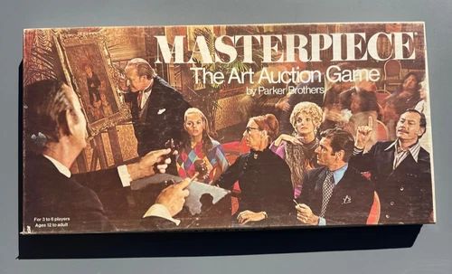 Masterpiece-The Art Auction Board Game 1970 by Parker Brothers Vintage! Classic!