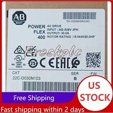 Allen-Bradley 22C-D030N103 PowerFlex 400 15KW 20HP AC Drive US Free Tax