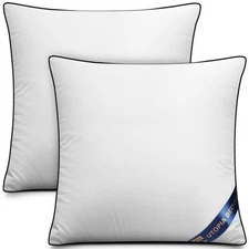 Utopia Bedding Throw Pillow Inserts (Pack of 2, White), 12 x 12 Inches Decora...