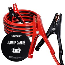 12ft 8 Gauge Jumper Cables For Car Suv And Trucks Battery Heavy Duty Automo...