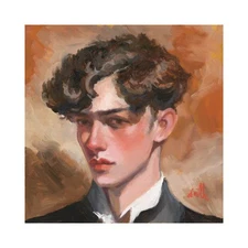 Original Fine Art Signed Giclée Print - Young Man Edwardian Style Portrait