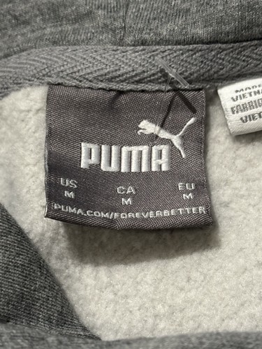 Puma Herren grau Langarm Pullover Hoodie Sweatshirt Größe M - Bild 3 von 7