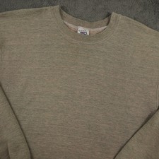 BVD Sweatshirt Mens XL Beige Vintage Made in USA Crewneck Pullover Plain Solid