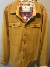 The Normal Brand Brightside Flannel Lined Workwear Jacket in Gold