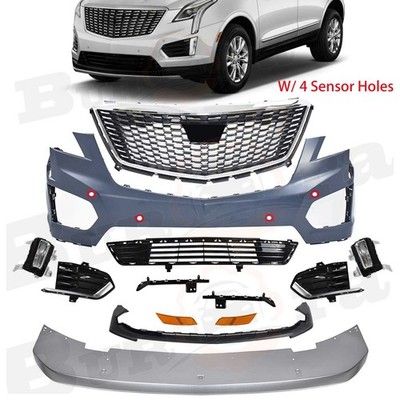 Complete Front Bumper Cover Grille Assembly Kit For 2020-2023 Cadillac ...