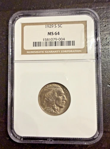 1929-S 5C Buffalo Nickel  NGC MS64
