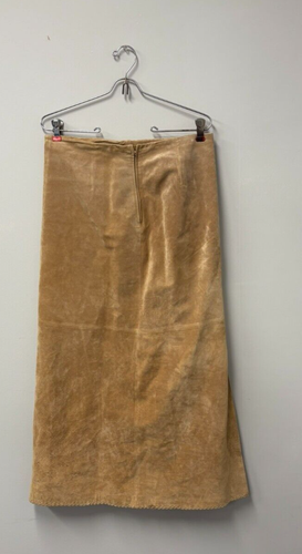 Marsh Landing Leather 2 Piece Size 10 Womens Cowgirl Tan Long Skirt & Top - Picture 3 of 21