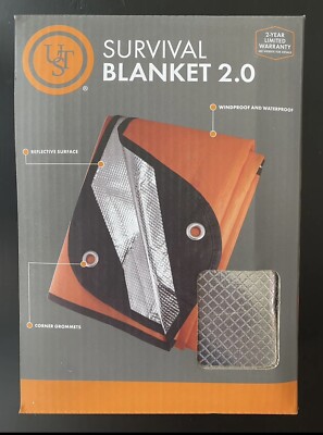 Ultimate Survival Technologies Survival Blanket 2.0 Orange/Silver Emergency