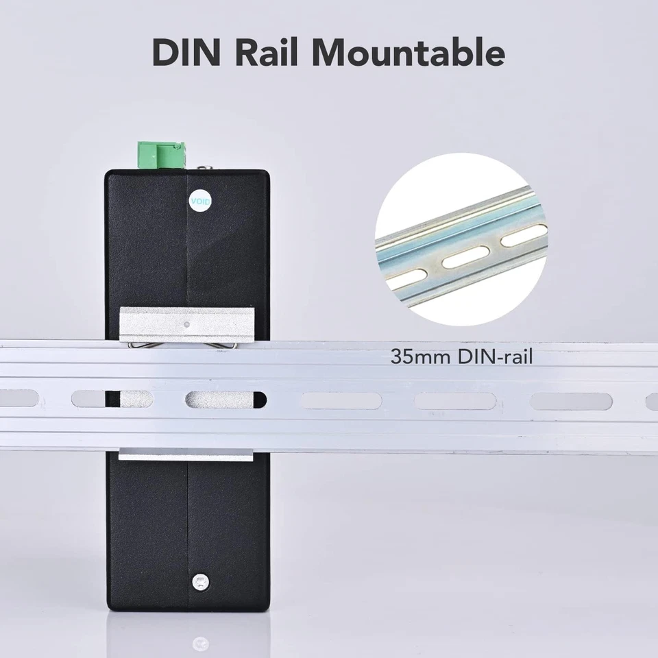 InHand Networks Industrial Unmanaged Fast Ethernet DIN-Rail Switch Fiber Optic - Image 4 of 4