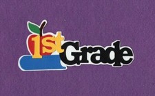 1ST GRADE school book die cuts scrapbook cards