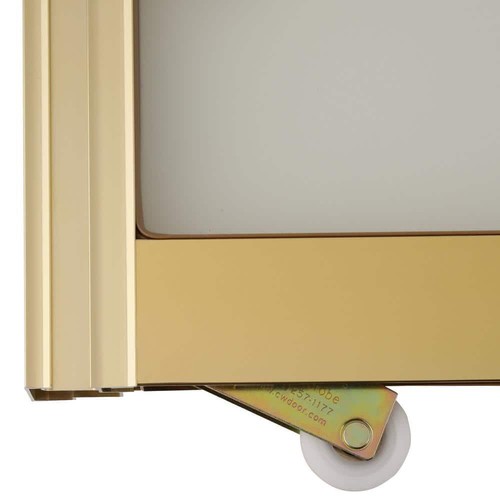 Contractors Wardrobe Sliding Closet Door 60" x 81" Mystique Glass Bright Gold - Picture 2 of 8