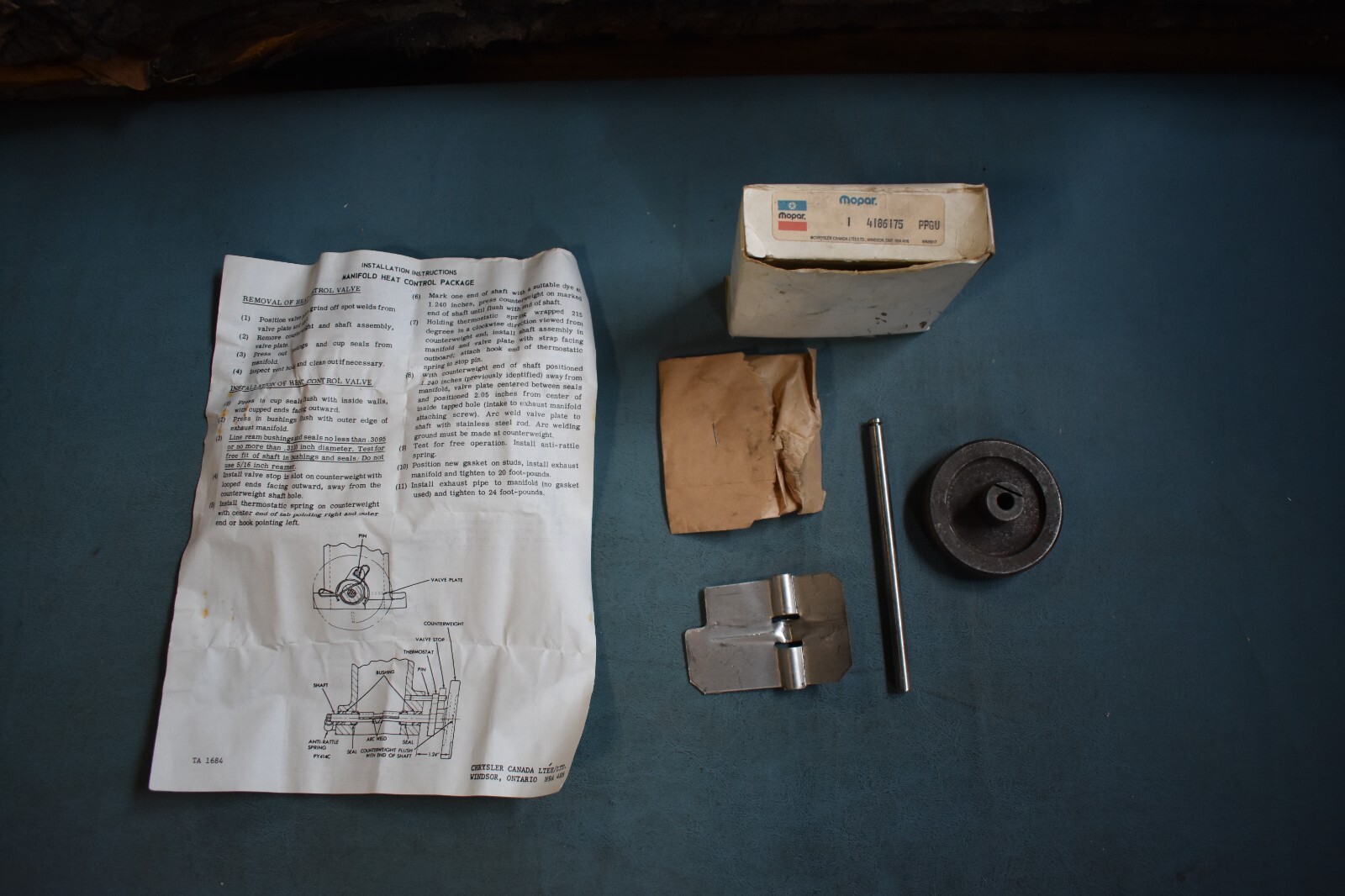 Chrysler Dodge Plymouth Slant 6 Cyl Heat Riser Repair Pkg Mopar 4186175