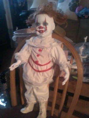 PENNYWISE 2017 IT PORCELAIN DOLL 2' OOAK HALLOWEEN