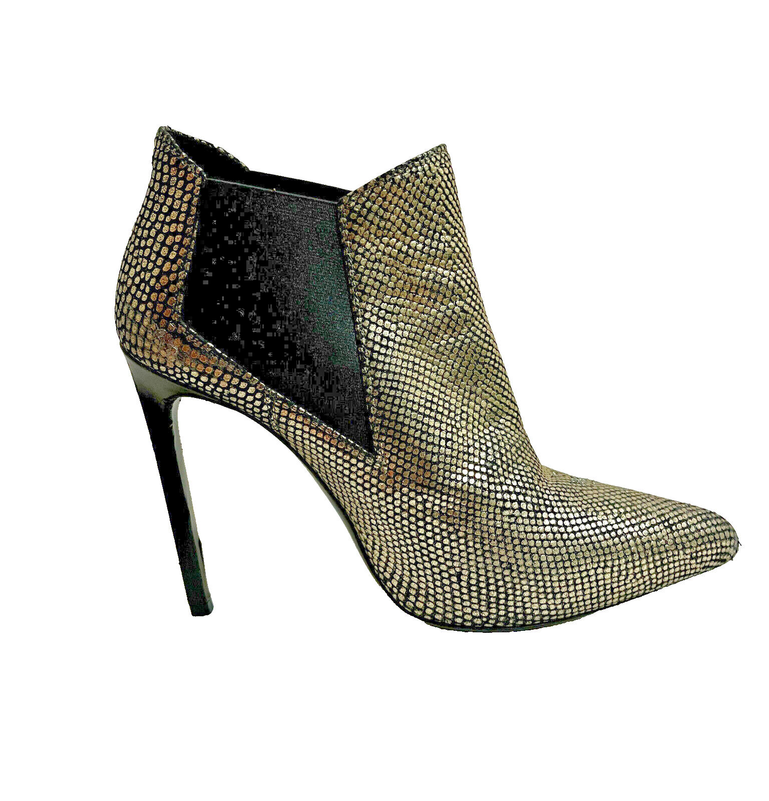 Stivaletti SAINT LAURENT "Parigi" in argento e nero EU 37 5 UK 4 5