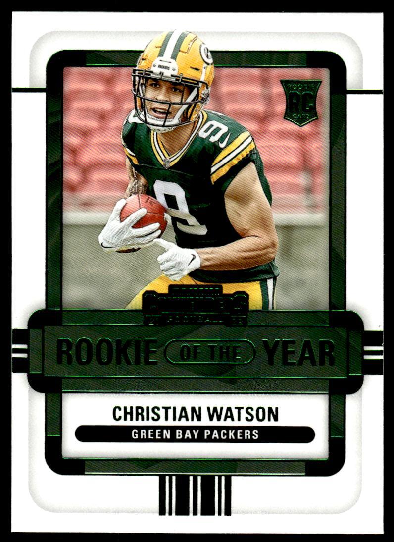 2022 Panini Contenders ROY-CWA Christian Watson Packers Football Card RC