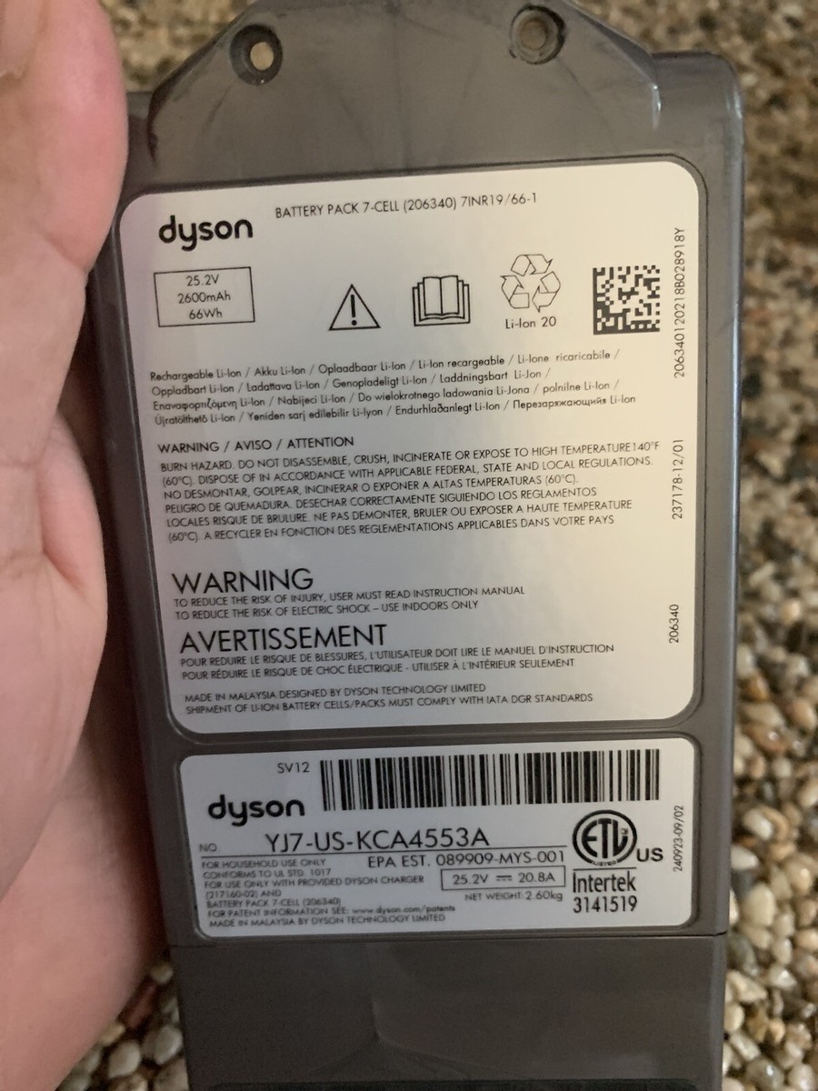 Dyson SV12 Battery 7 Cell Not Working parts Or Repair & Free