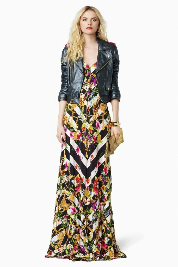 juicy couture embroidered mesh maxi dress Juicy Couture 'Angel' Silk Embroidered Maxi Dress - Sz XS