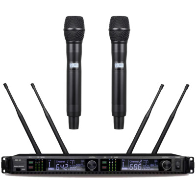 Large LED Digital Display AD4D Wireless Microphone DJ Karaoke Stage Sing Studio