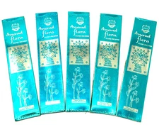 Anand Flora Fluxo Incense Sticks: 5 x 25 gram boxes, total 125 grams (Indian)