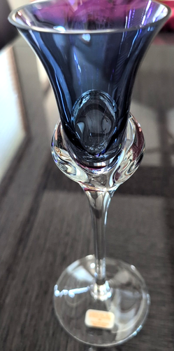 Rhapsodie von Crystal Silhouette feiner Kristall Made in Poland Paar blaue Flöten - Bild 8 von 21