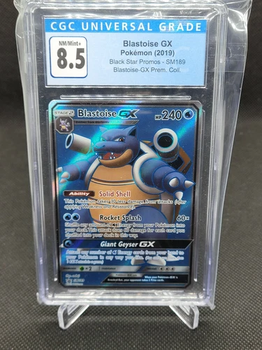 Pokemon TCG CGC 8.5 NM/Mint+ Blastoise GX SM189 Black Star Promo PSA