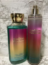 BATH AND BODY WORKS ENDLESS WEEKEND BODY MIST  SHOWER GEL. NEW