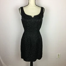 Vtg Arrested by Jonathan Martin Mini Sheath Dress 9/10 Womans Black Sleeveless