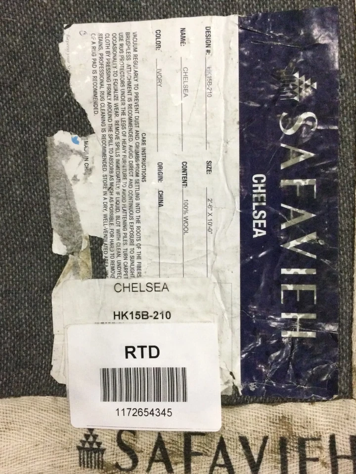 IVORY 2'-6" X 10' Flaw in Rug, Reduced Price 1172654345 HK15B-210 - Image 4 of 4