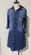 Fashion Nova  Denim Shirt Dress Size Small New With Tags