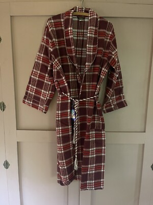 Vtg 40s 50s GENUINE BEACON BLANKET ROBE NEW & ORIGINAL TAG Plaid Belt ...