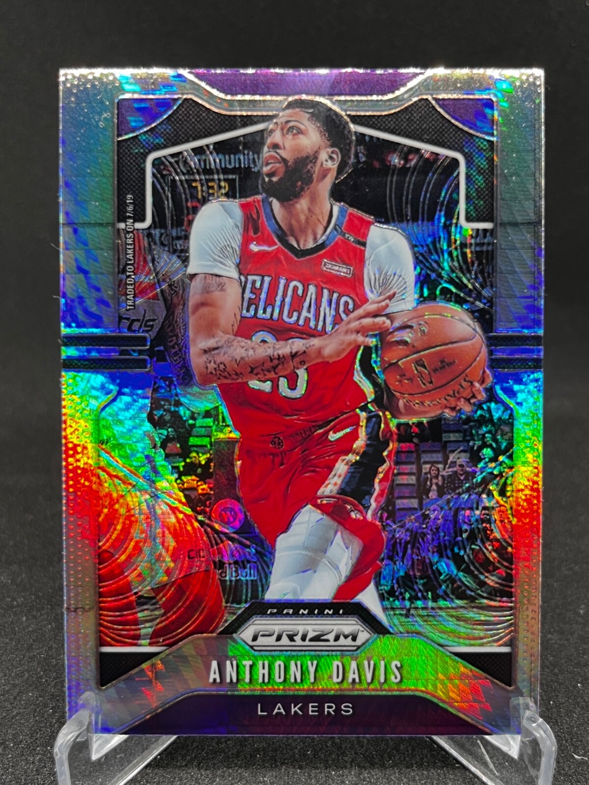 2019-20 Panini Prizm Prizms Hyper #222 Anthony Davis