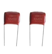 10pcs Metallized Film Capacitor CBB22 824J 400V 0.82uF P 15