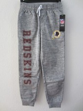 Boys NFL Vintage Washington Redskins Gray Jogger Sweatpants New Size S-8