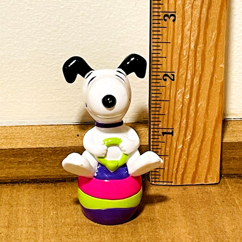 Snoopy Peanuts Easter Beagle Egg Hopper Woodstock Kiss Lot 3 PVC 2.5" Figures - Picture 7 of 11