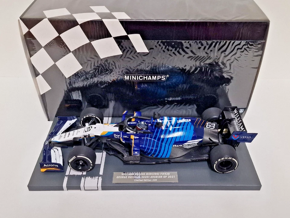 MINICHAMPS 1:18 MODELLINO AUTO F1 WILLIAMS FW43B RUSSELL SAUDI ARABIAN GP 2021 - Immagine 2 di 4