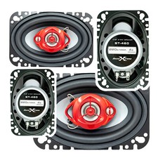 4x Soundxtreme ST-460 4x6" in 3-Way 440 Watts Coaxial Car Speakers CEA Rated