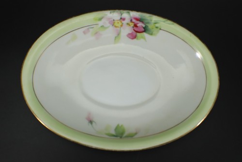 Nippon GRAU oder SAUCE BOOT mit Teller handbemalt floral Porzellan antik - Bild 4 von 20