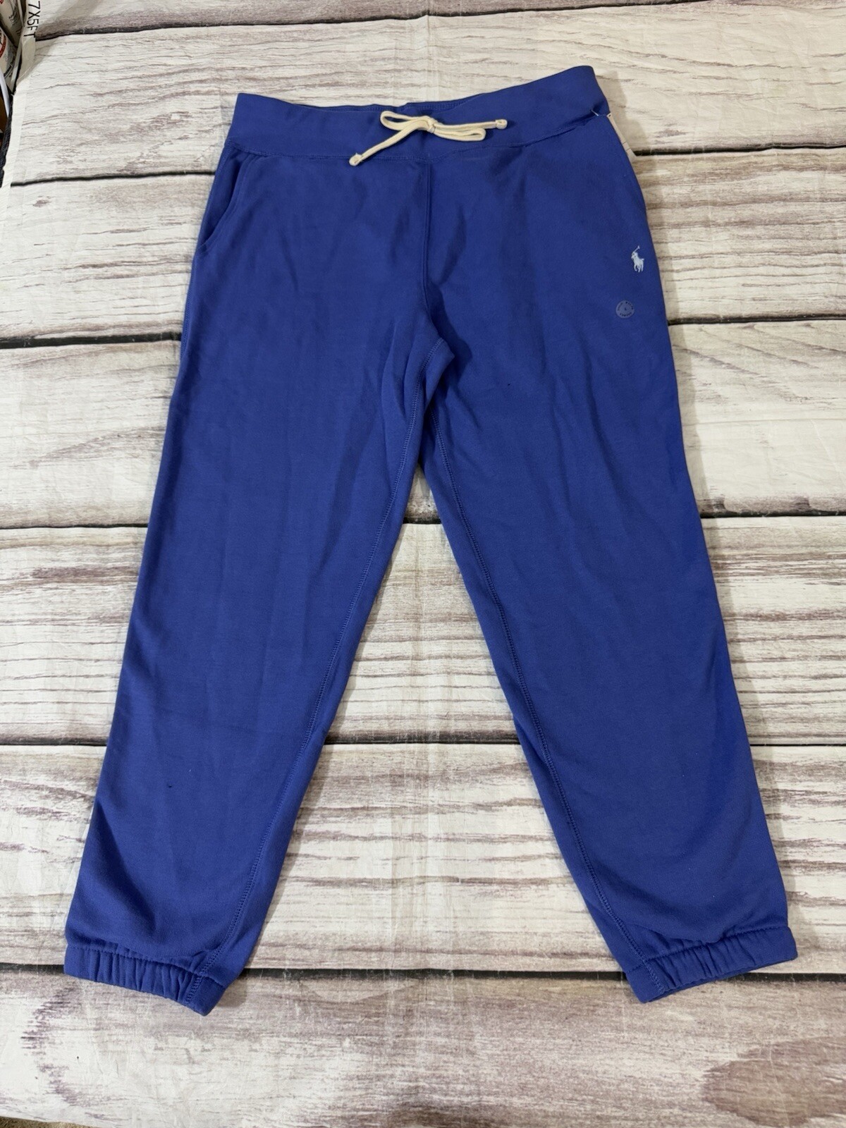 Polo Ralph Lauren blu classico pony logo pile pantaloni jogger uomo taglia L