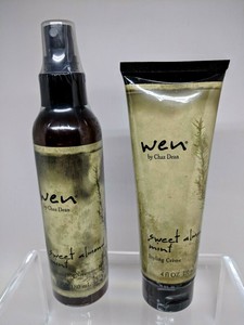 Wen Sweet 4oz Almond Mint Hair Styling Creme And 6oz Replenishing