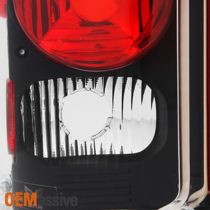 Fit 1978-1991 GMC Jimmy Chevy 1500 Blazer Pickup Black Tail Lights Replacement - Image 4 of 4