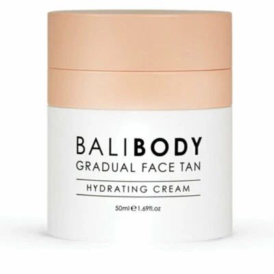 Bali Body Gradual Face Tan Hydrating Cream 50ml Antioxidant Rich Bronzed Glow