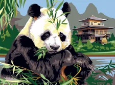 Seg De Paris Needlepoint canvas for halfstitch without yarn The Panda SE926.2...