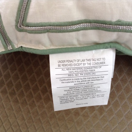 Threshold Green/Silver On Cream 18 X 18 Throw Pillow - Picture 4 of 5