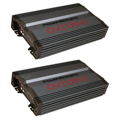 (2) Power Acoustik Overdrive OD1-3500D | 3500W Max Monoblock Subwoofer Amplifier