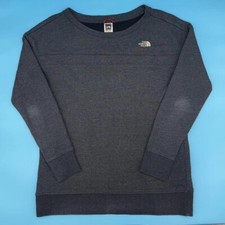 Vintage Retro Women's North Face Sweatshirt Jumper Petrol Blue Large / 12